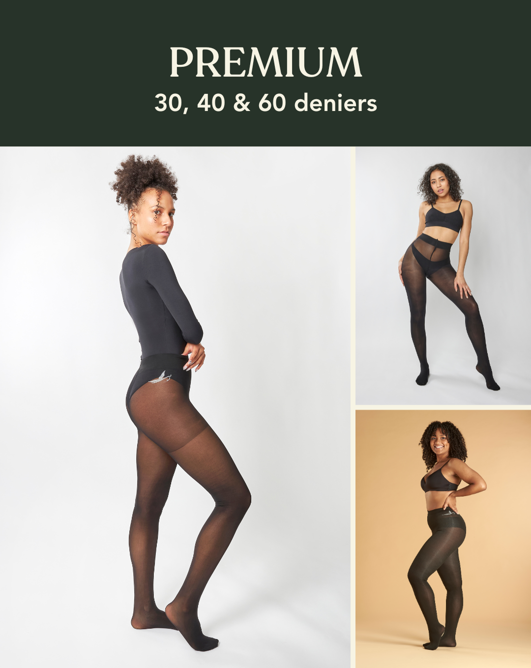 PREMIUM box: trio of 30, 40 and 60 deniers