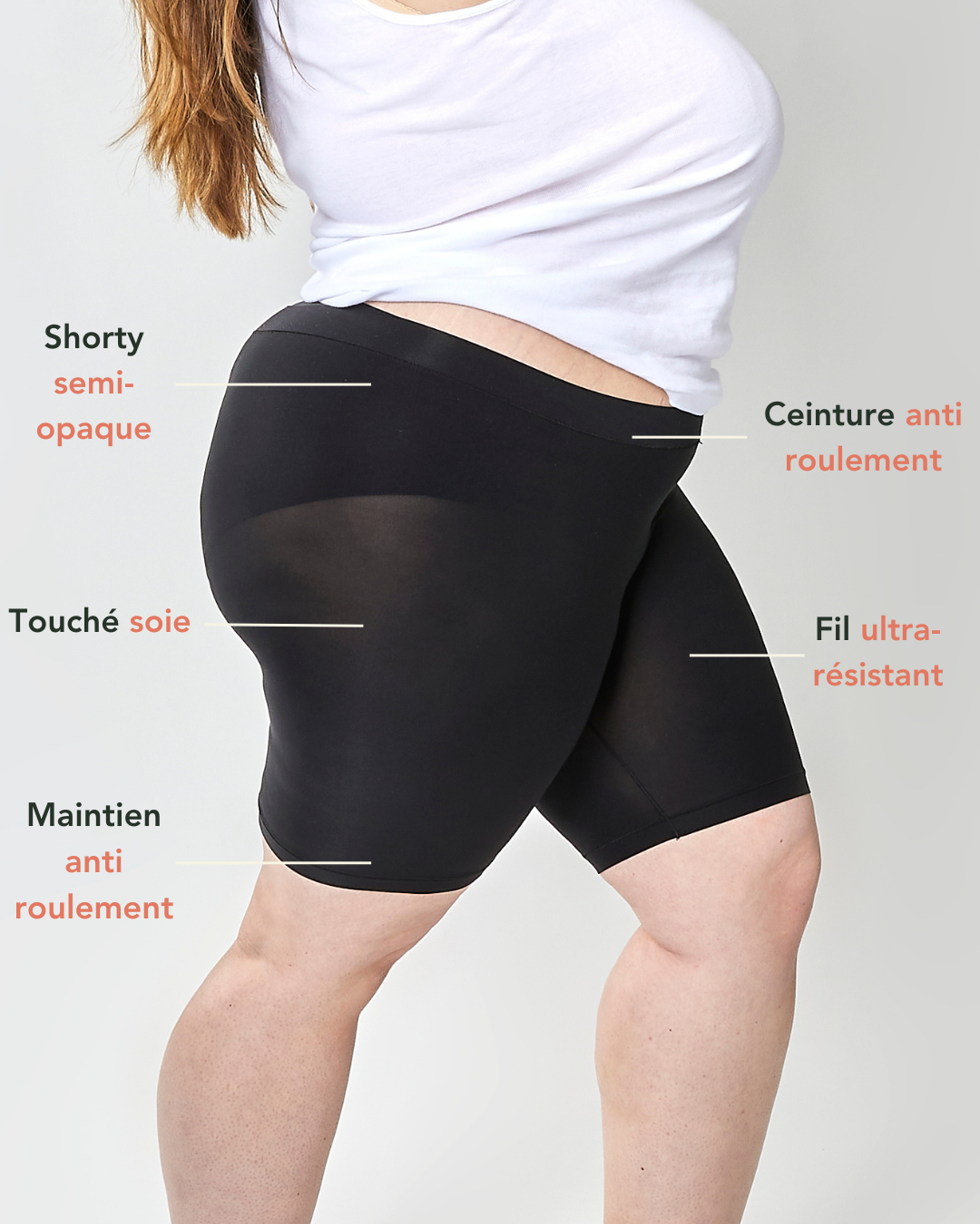 Shorty cycliste semi-opaque