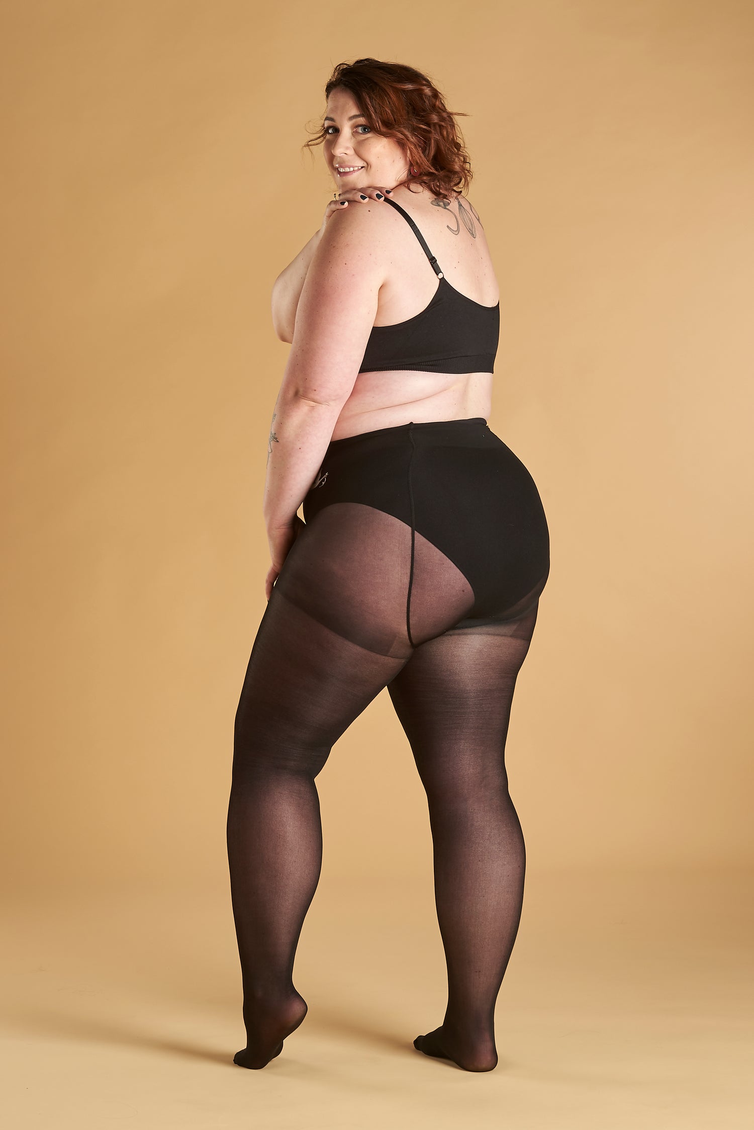 Noir-XXL,Collant haute-résistance 30 deniers