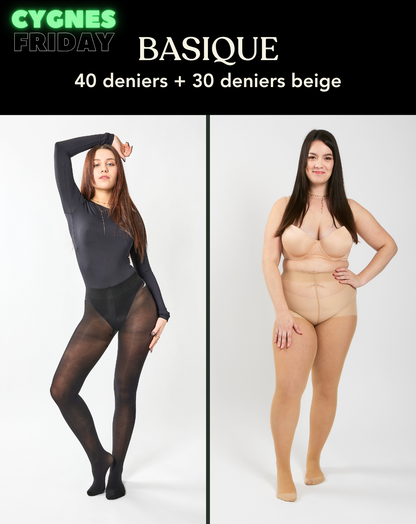 Coffret BASIQUE : duo 40 deniers et 30 deniers