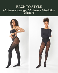 BACK TO STYLE box set: duo of 40 deniers Diamond and 30 deniers Leopard Revolution