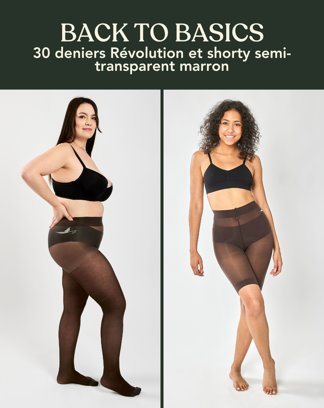 Coffret BACK TO BASICS : 30 deniers Révolution noir et shorty semi-transparent