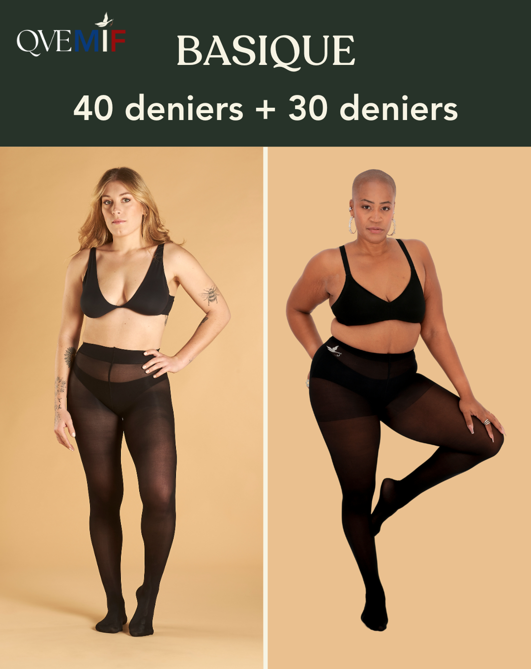 Collants Ultra-résistants Cygnes 40 deniers