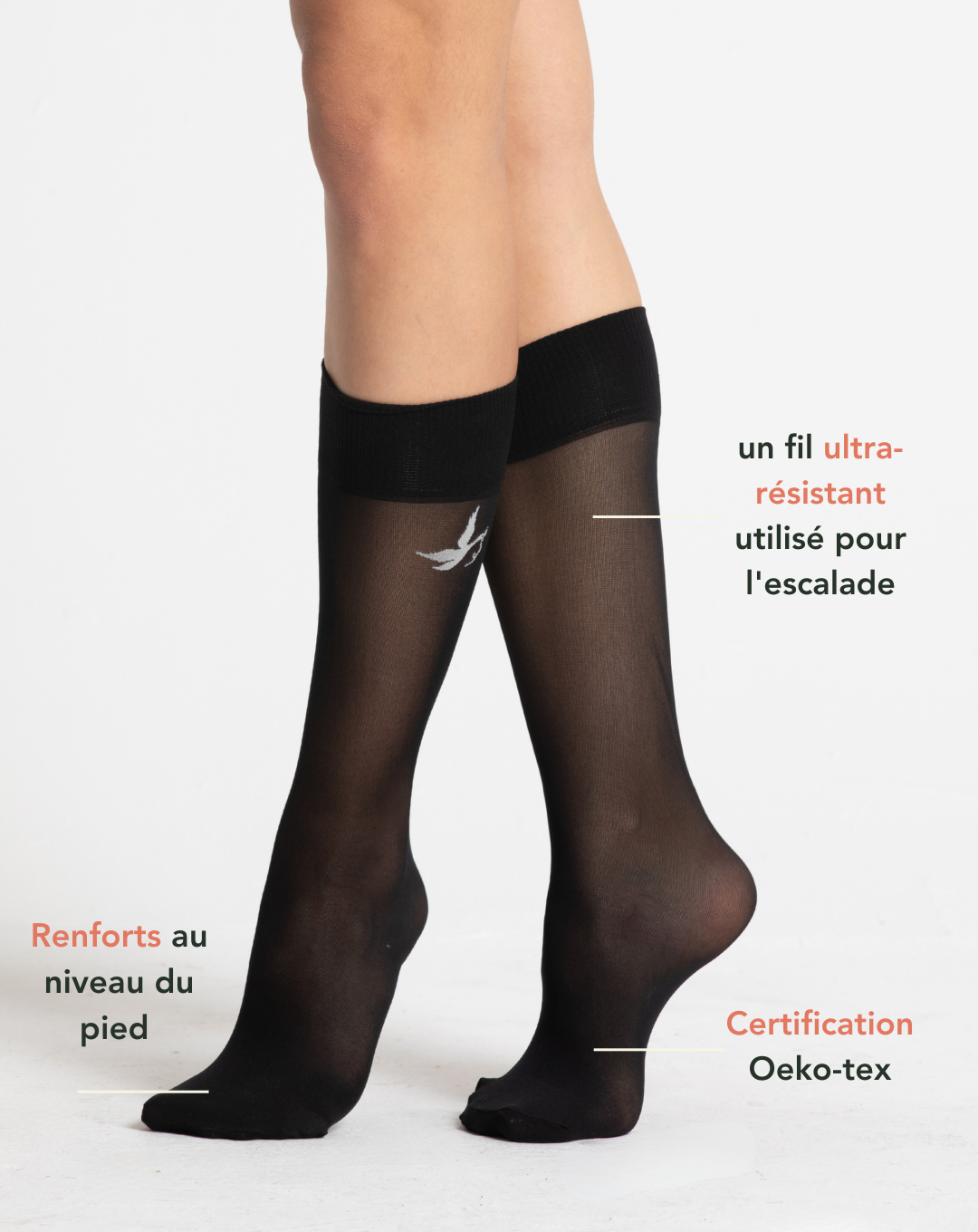 Chaussettes ultra-résistantes 40 deniers