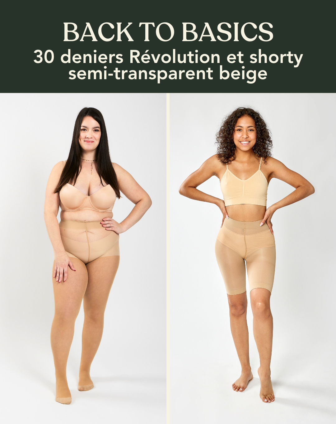 Coffret BACK TO BASICS : 30 deniers Révolution noir et shorty semi-transparent
