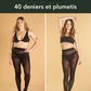 Coffret PLUMETIS : duo 40 deniers noir et plumetis