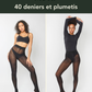 Coffret PLUMETIS : duo 40 deniers noir et plumetis