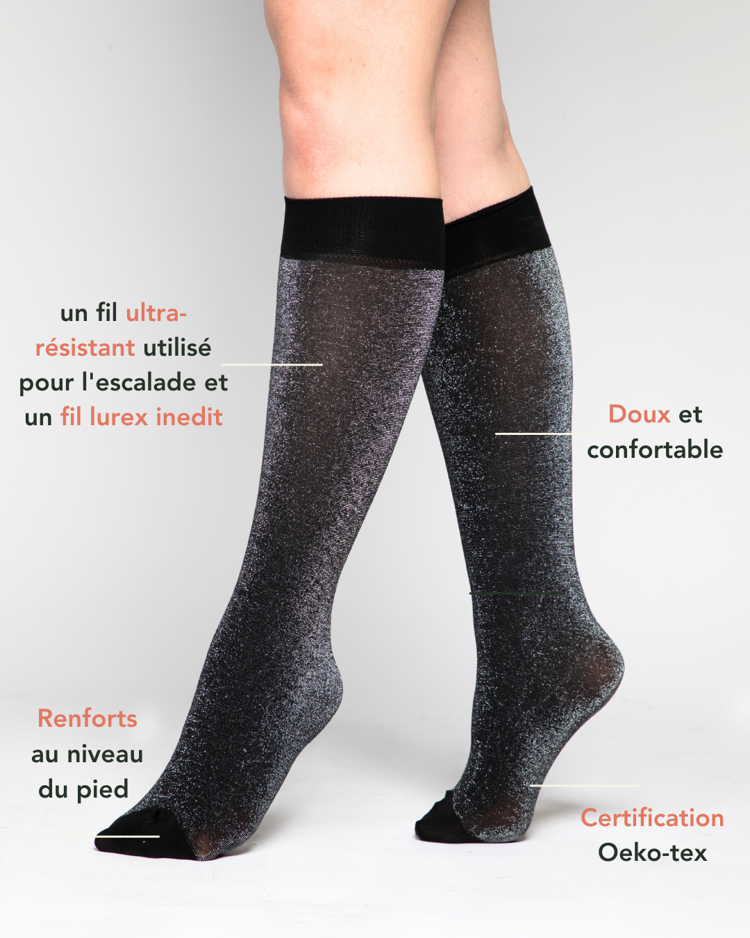 Chaussettes ultra-résistantes 40 deniers